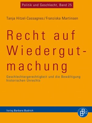 cover image of Recht auf Wiedergutmachung